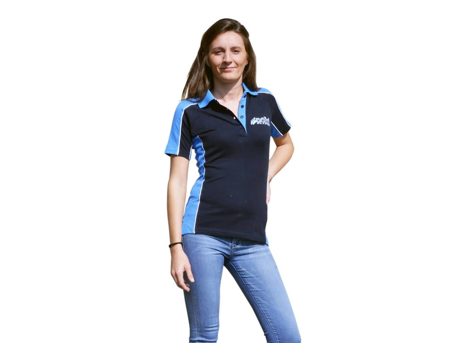 polo shirt Polini Race Team womens navy/light blue size S