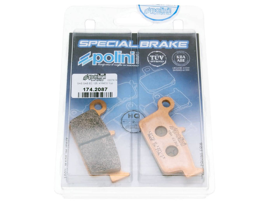 brake pads Polini sintered for Kymco Curio, Fever ZX I + II, KB50, Top Boy