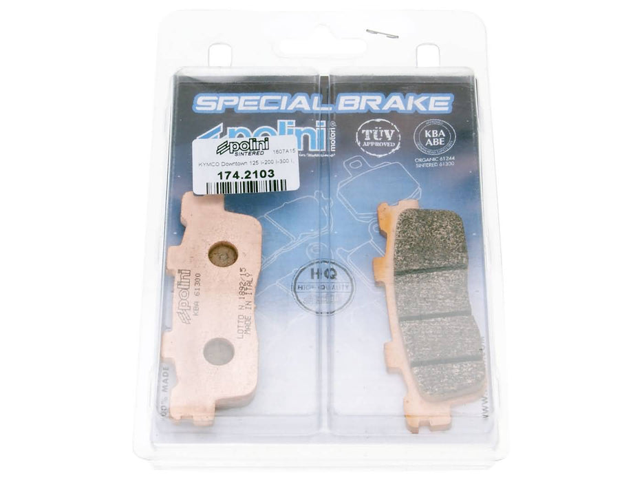 brake pads Polini sintered for Kymco Downtown 125, 300