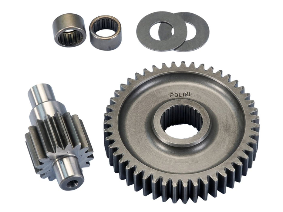 secondary transmission gear up kit Polini 16/47 17.7mm for Piaggio 50 2T -1998