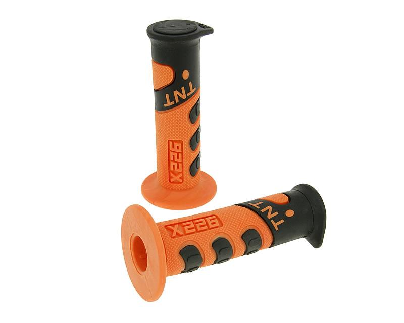 handlebar rubber grip set TNT 922X orange, black