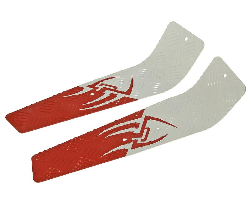 foot plates Opticparts DF Style 16 white / red aluminium for Speedfight 1+2