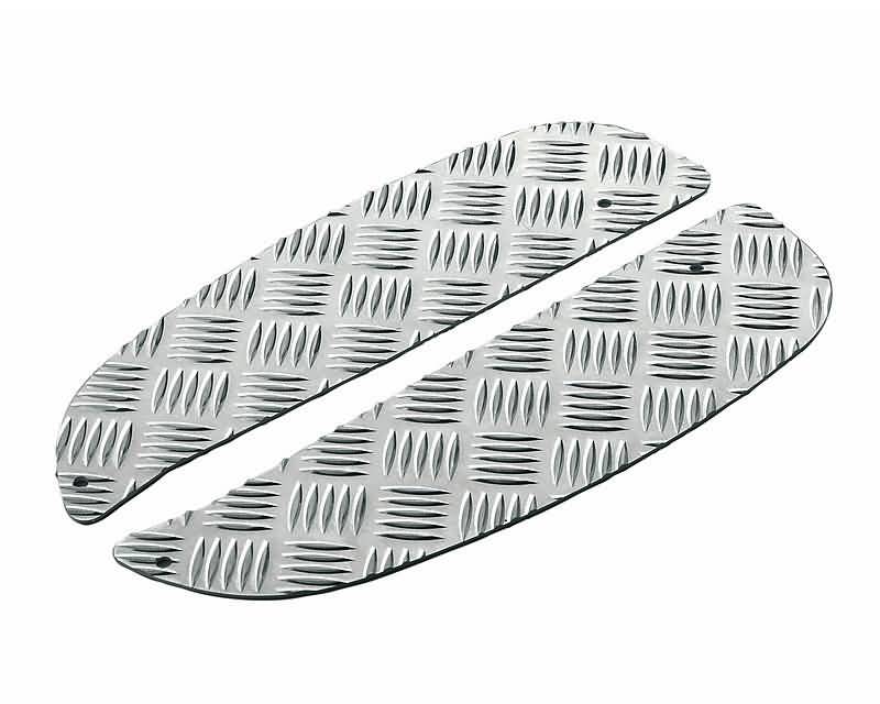 foot plates Opticparts DF checkered aluminium for Kymco Super 9