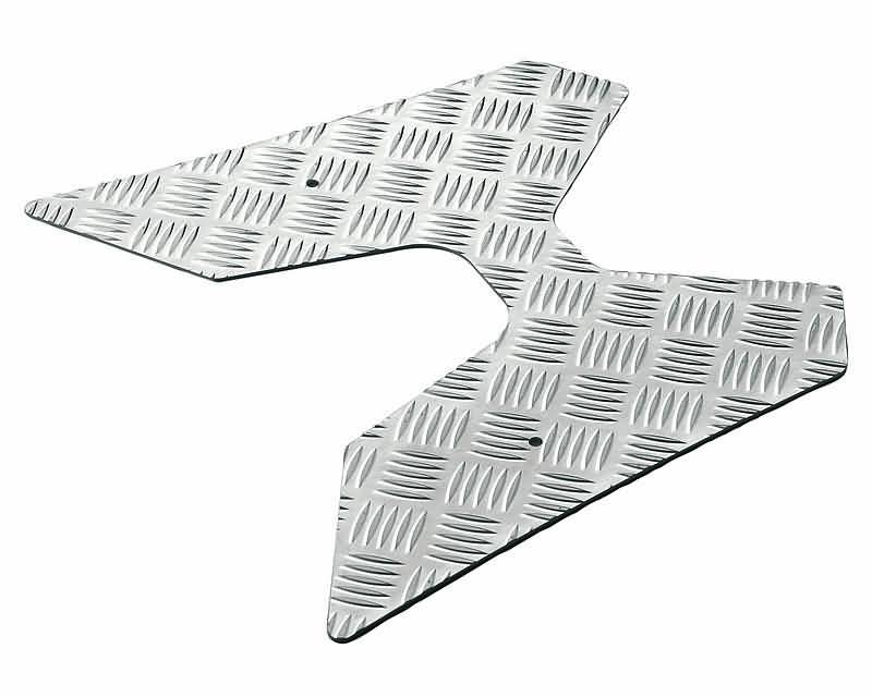 foot plate Opticparts DF checkered aluminium for Peugeot Vivacity (-08)