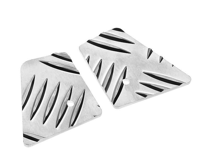 pillion foot plates Opticparts DF checkered aluminium for Aerox, Nitro