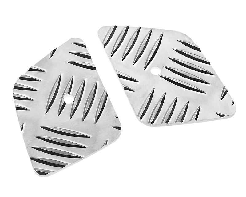 pillion foot plates Opticparts DF checkered aluminium for CPI, Keeway