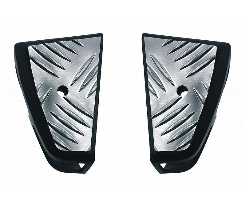 pillion foot plates Opticparts DF checkered aluminium for Peugeot Speedfight 1+2