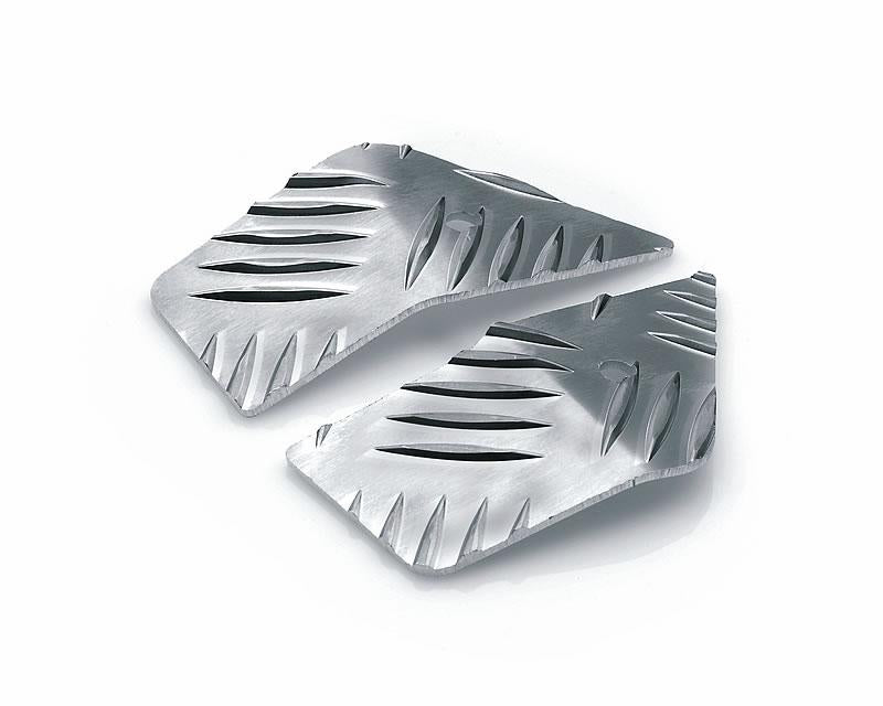 pillion foot plates Opticparts DF checkered aluminium for Aprilia SR50 (97-05)