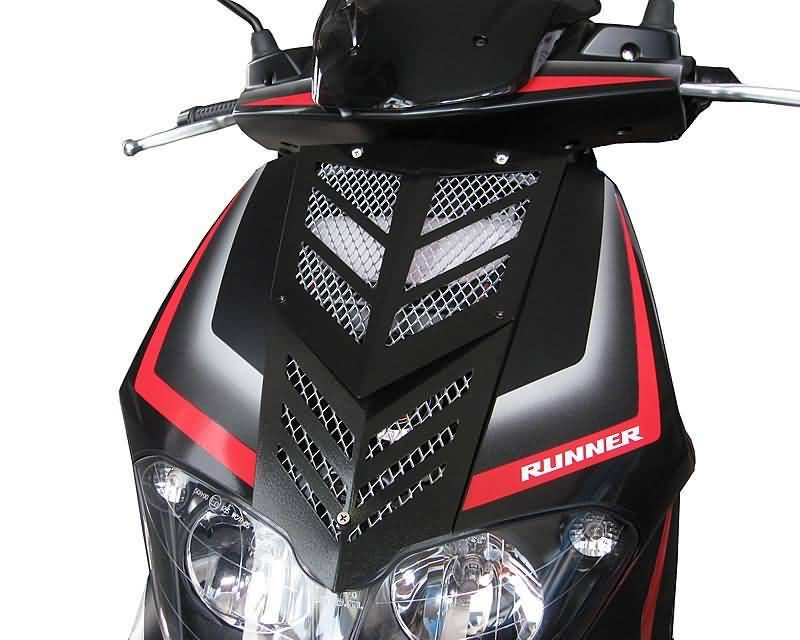 front cover Opticparts DF 2-part black for Gilera Runner (08/05-)