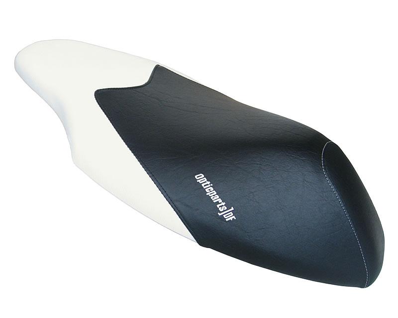 seat cover Opticparts DF black / white for Yamaha Jog, MBK Mach G