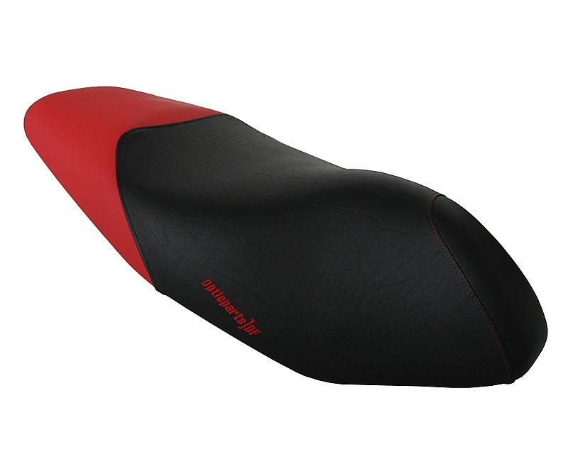 seat cover Opticparts DF black / red for Gilera Runner (08/05-)