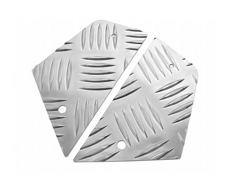 pillion foot plates Opticparts DF checkered aluminium for Peugeot New Vivacity (08-)