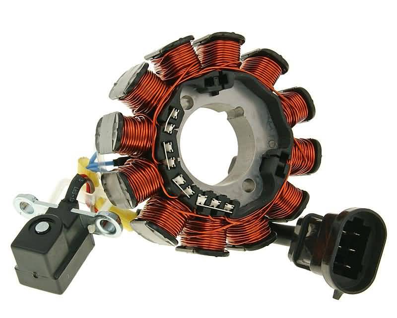 alternator stator for vehicles with Piaggio injection