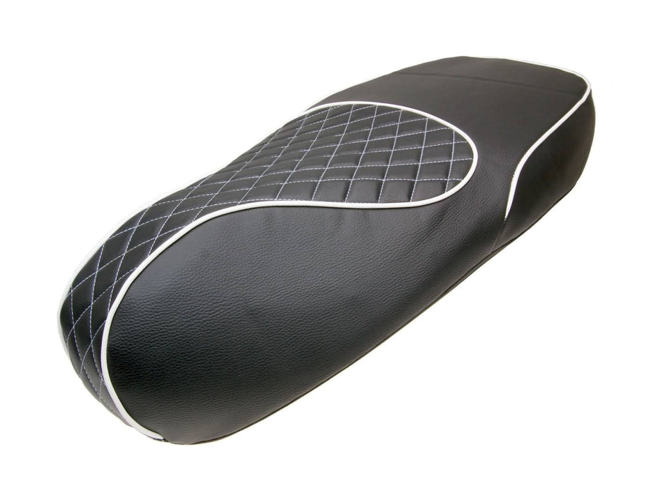 seat cover black / white for Vespa Primavera, Sprint 2013-