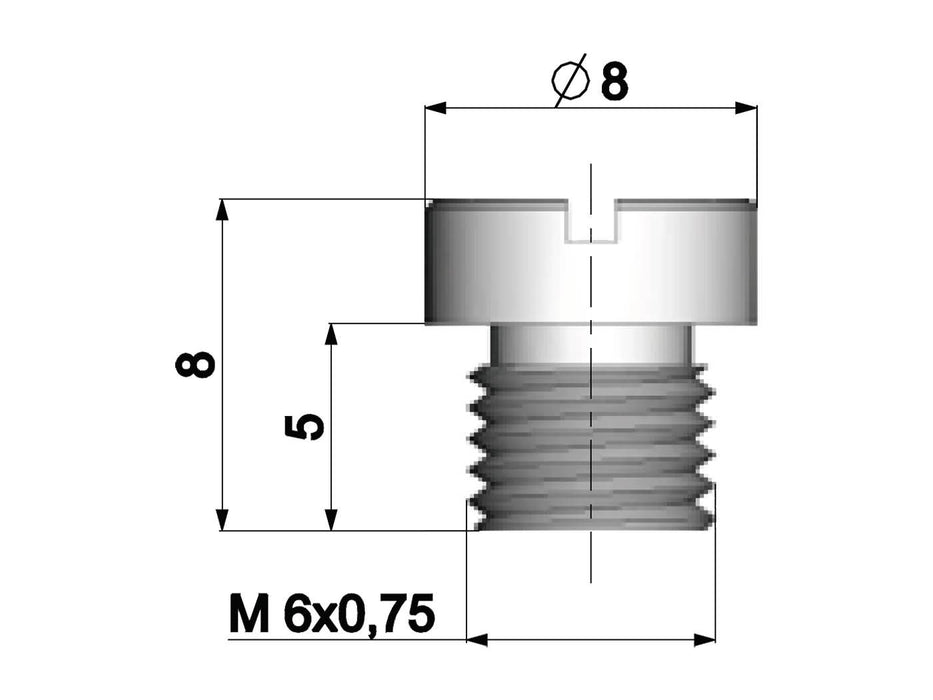 carburetor main jet Polini 6mm for Dellorto carburetor - 104