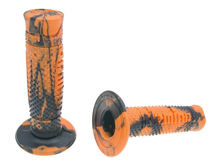 handlebar grip set Domino A260 off-road snake black / orange