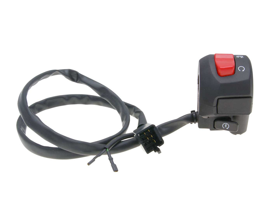 right-hand switch assy for E-starter, w/ light switch for Derbi GPR Naked, Nude 50, 125