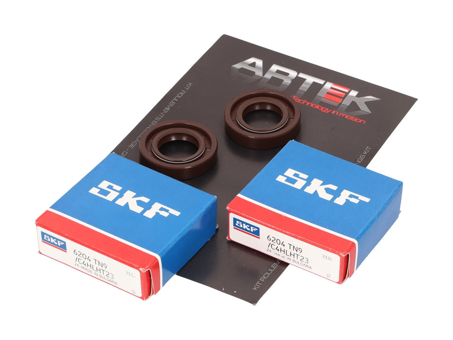 crankshaft bearing set ARTEK K1 racing SKF polyamide for Derbi Senda