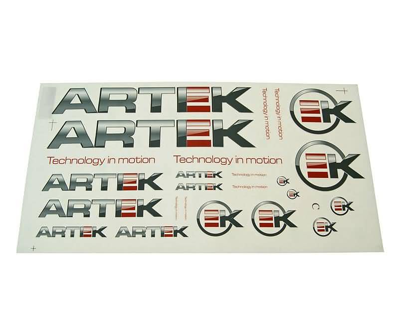 sticker set ARTEK grey-red 44x23cm