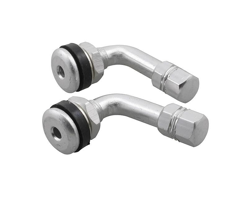 tire valve set 90° bent - silver