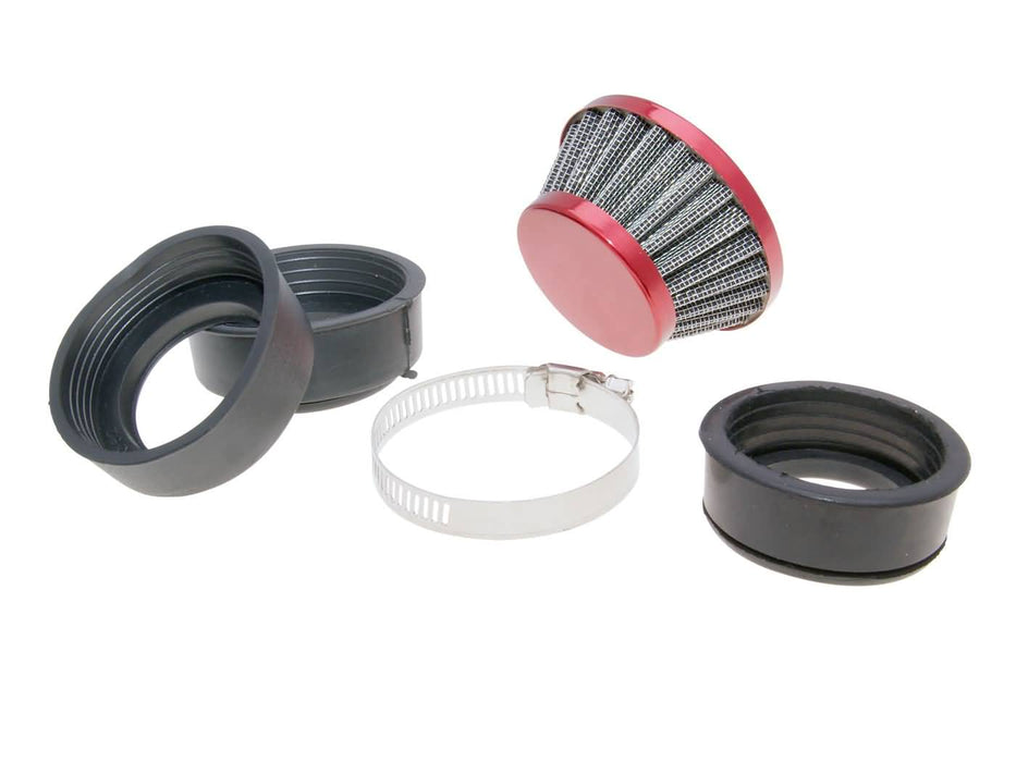 air filter Power Shorty 44-58mm carburetor connection red