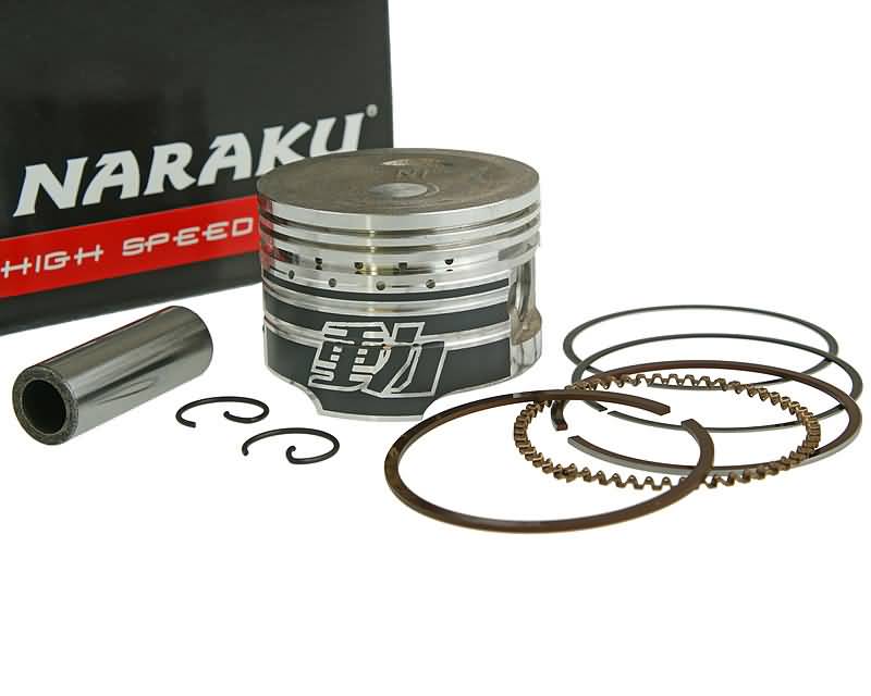 piston set Naraku 72cc 47mm CNC milled piston skirt grooves for GY6