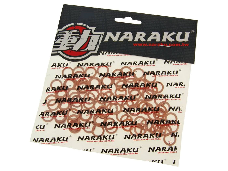copper seal rings Naraku 8x12x1.5mm 100 pcs