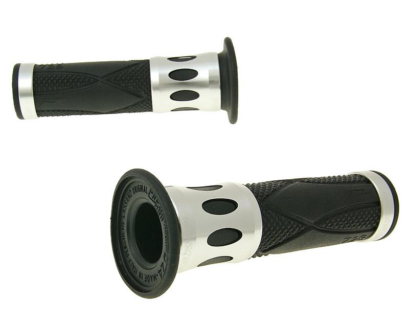 handlebar grip set ProGrip 728 Road aluminum black, silver look