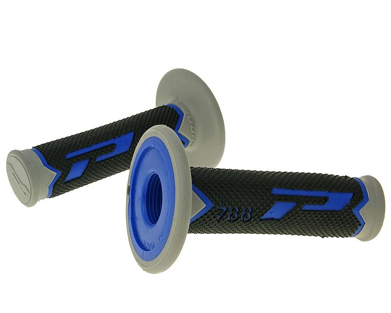 handlebar grip set ProGrip 788 MX Triple Density - black gray blue
