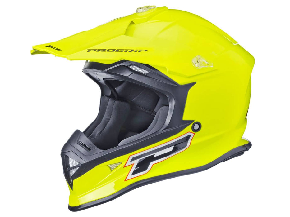 MX helmet ProGrip 3190 FLUO yellow size S (55-56)