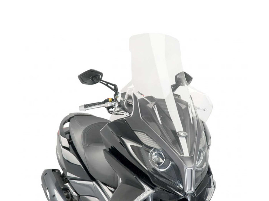 windshield Puig V-Tech Touring transparent / clear for Kymco New Downtown 125, 350 2015-