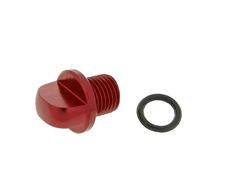 oil filler screw / oil screw plug New Style red for Minarelli