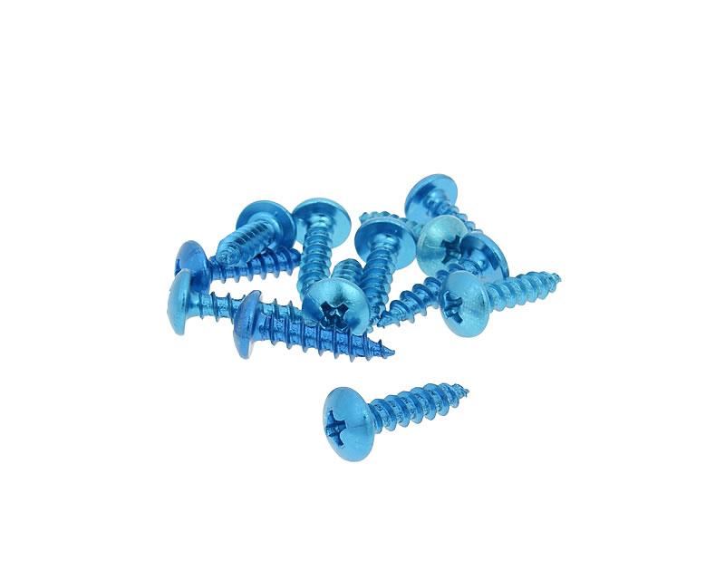 fairing screws anodized aluminum blue - set of 12 pcs - M5x20