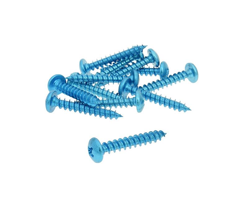 fairing screws anodized aluminum blue - set of 12 pcs - M5x30