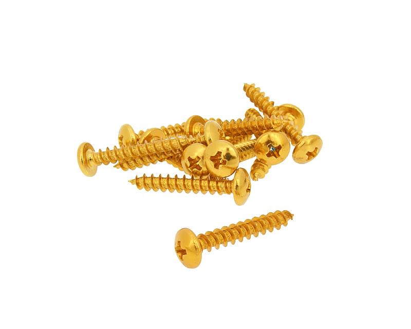 fairing screws anodized aluminum gold - set of 12 pcs - M5x30