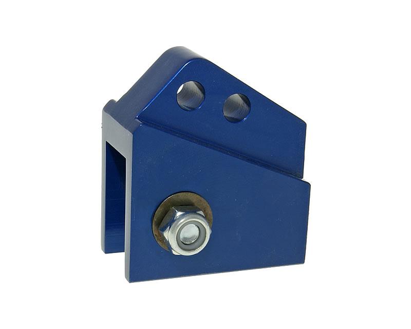 shock extender CNC 2-hole adjustable mounting - blue for Peugeot vertical