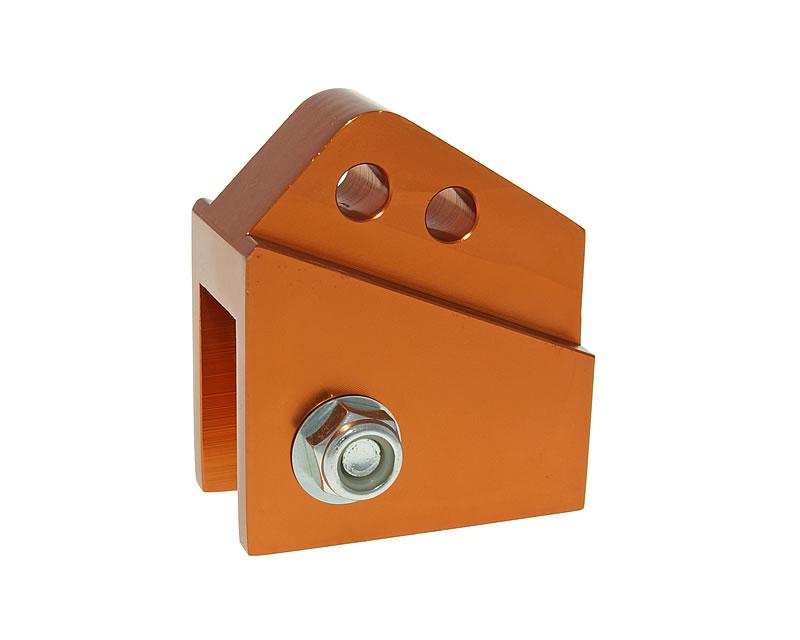 shock extender CNC 2-hole adjustable mounting - orange for Peugeot vertical