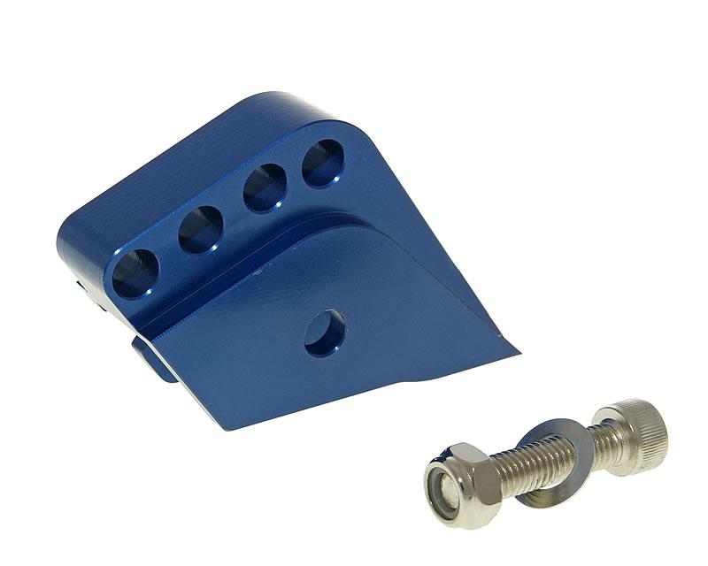 shock extender CNC 4-hole adjustable mounting - blue for Peugeot vertical