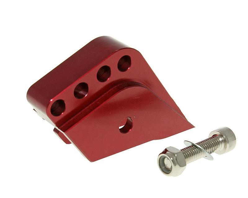 shock extender CNC 4-hole adjustable mounting - red for Peugeot vertical