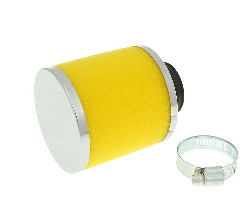 air filter Big Foam 28-35mm straight carb connection (adapter) yellow
