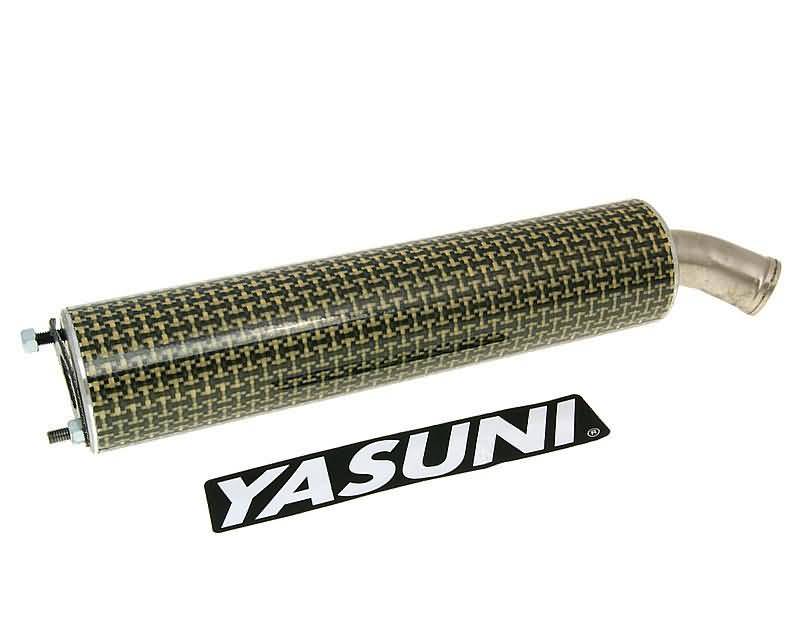 silencer Yasuni Scooter yellow carbon fiber