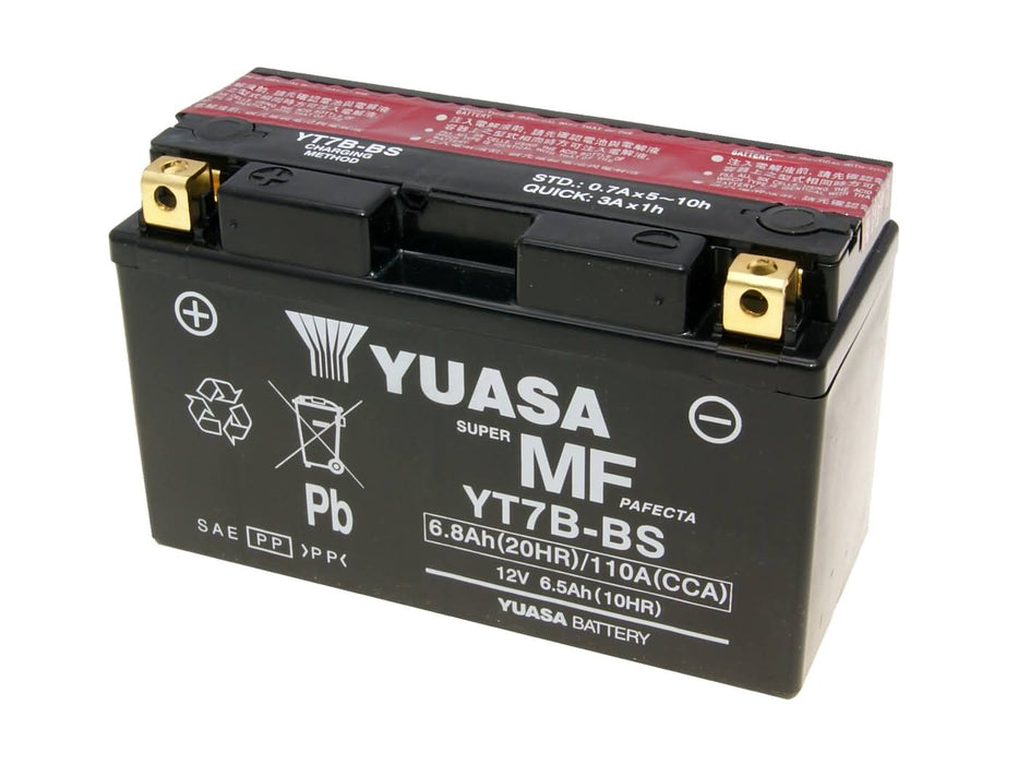 battery Yuasa YT7B-BS DRY MF maintenance free