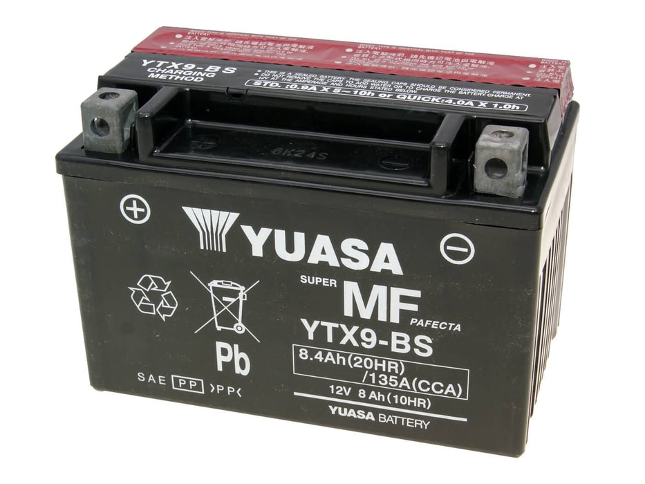 battery Yuasa YTX9-BS DRY MF maintenance free