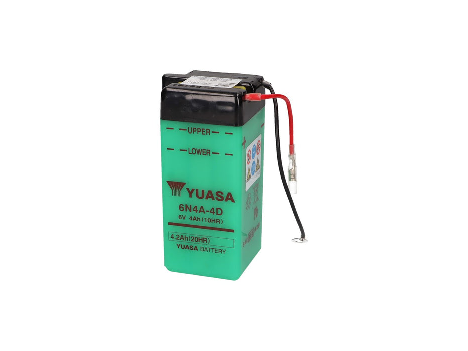 battery Yuasa 6N4A-4D w/o acid pack