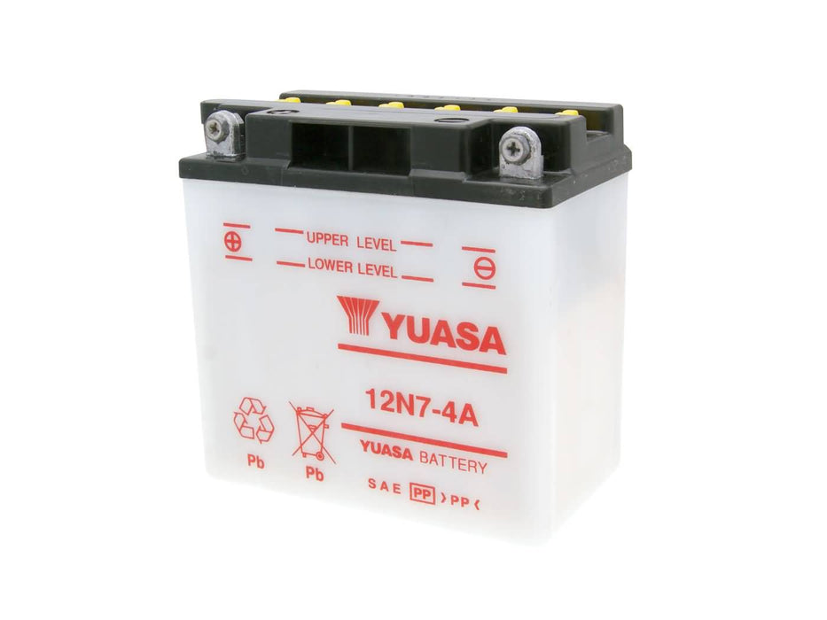 battery Yuasa 12N7-4A w/o acid pack